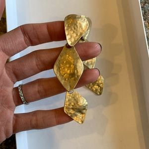 Kenneth Jay Lane Jewelry - Kenneth Jay Lane gold hammered layered earrings Kenneth Jay Lane Jewelry - Kenneth Jay Lane gold hammered layered earrings